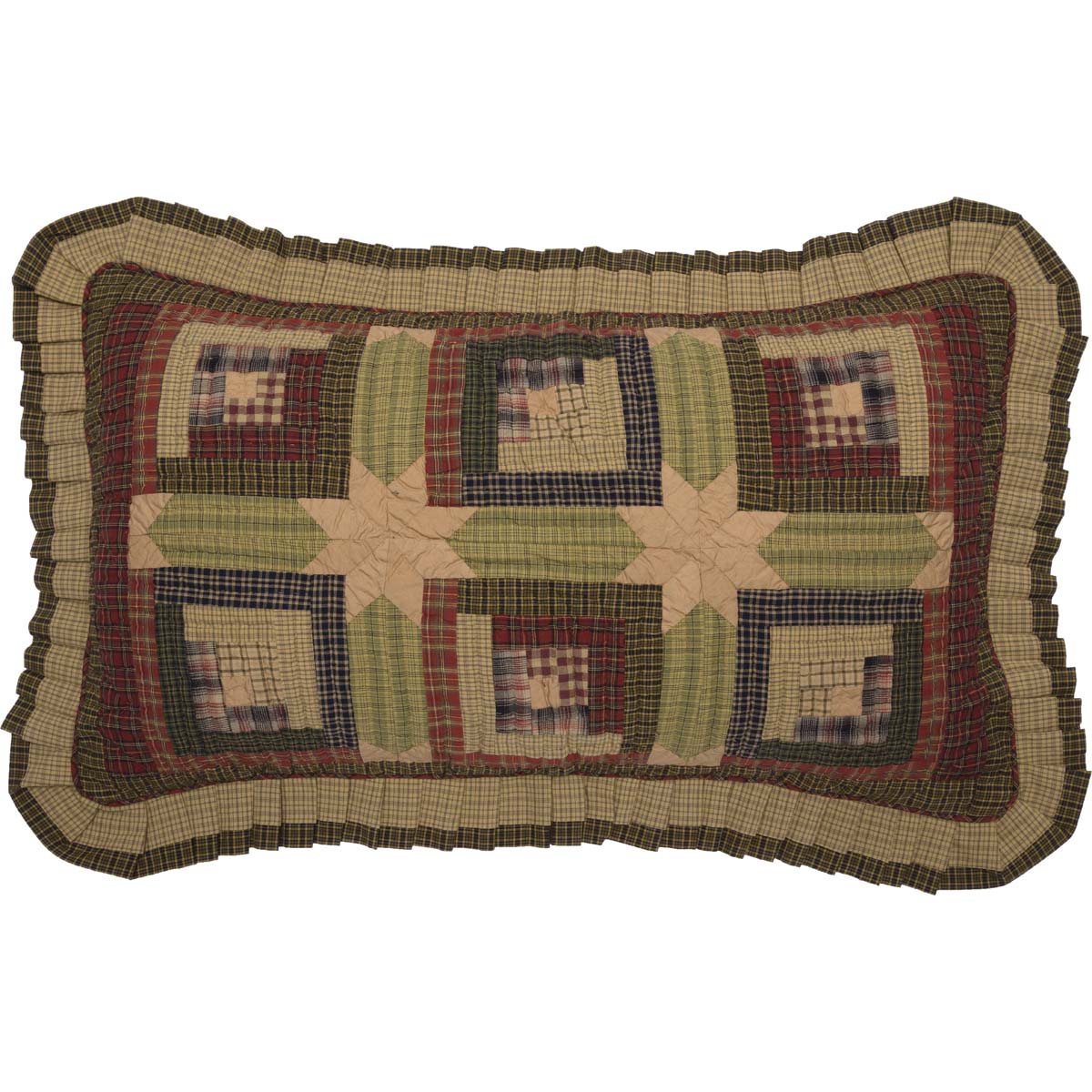 Tea Cabin King Sham 21x37, Set of 2