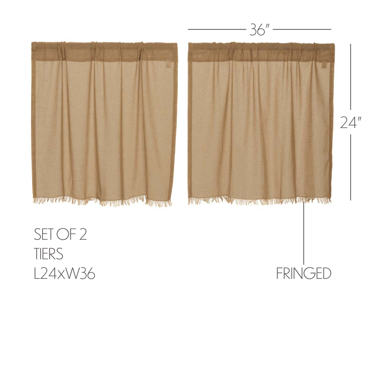Tobacco Cloth Curtain Set