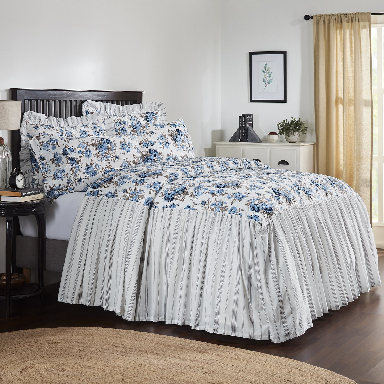 Annie Floral Ruffled Coverlet