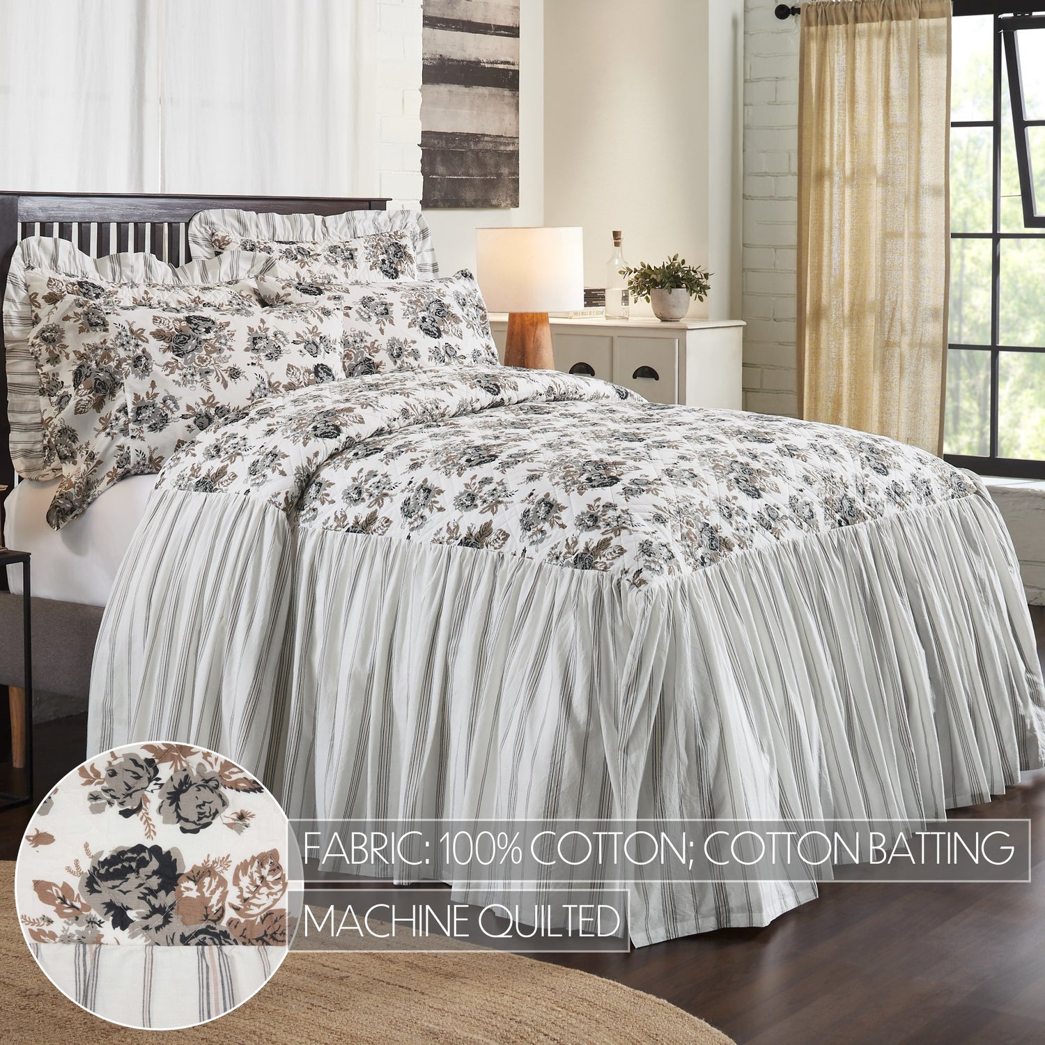 Annie Floral Ruffled Coverlet