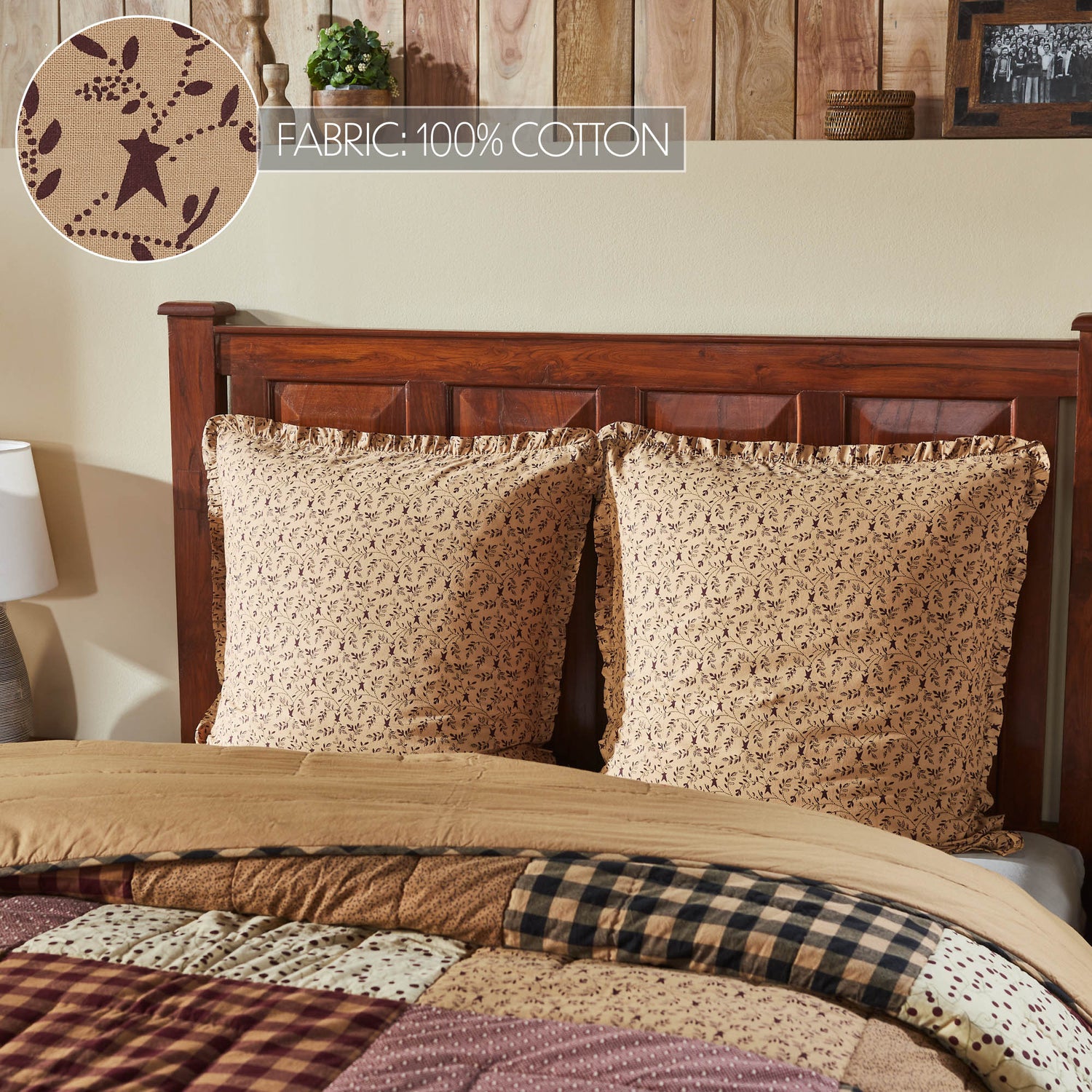 Pip Vinestar Fabric Euro Sham Set of 2 26x26