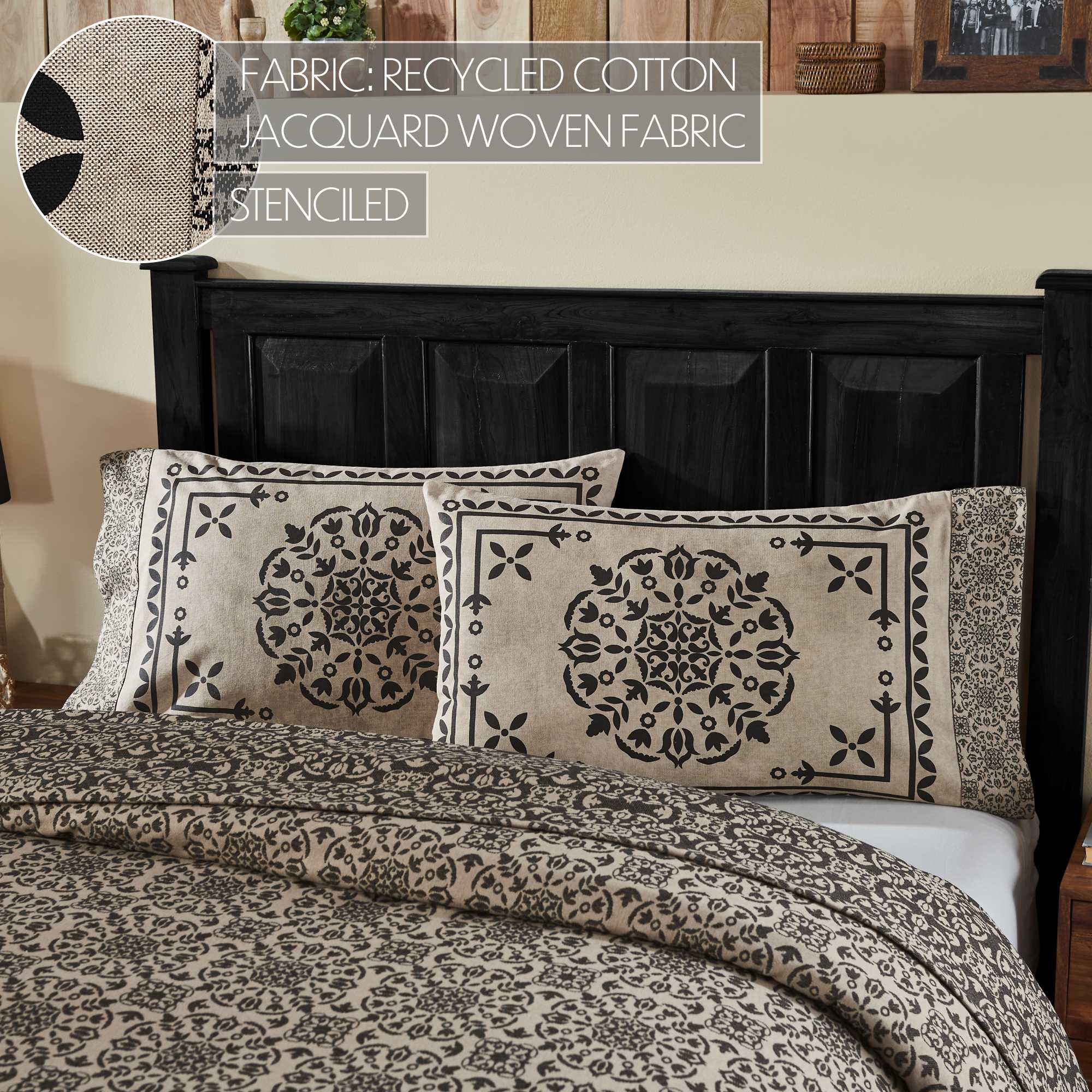 VHC Brands Custom House Jacquard Pillow Case - Thumbnail 5