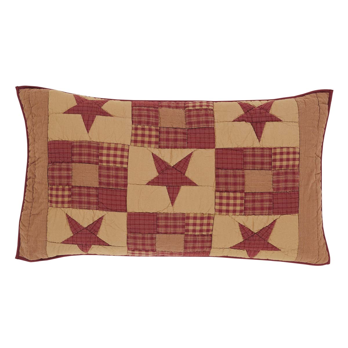 Ninepatch Star King Sham 21x37, Set of 2