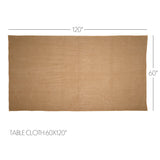 Burlap Natural Table Cloth 60x120