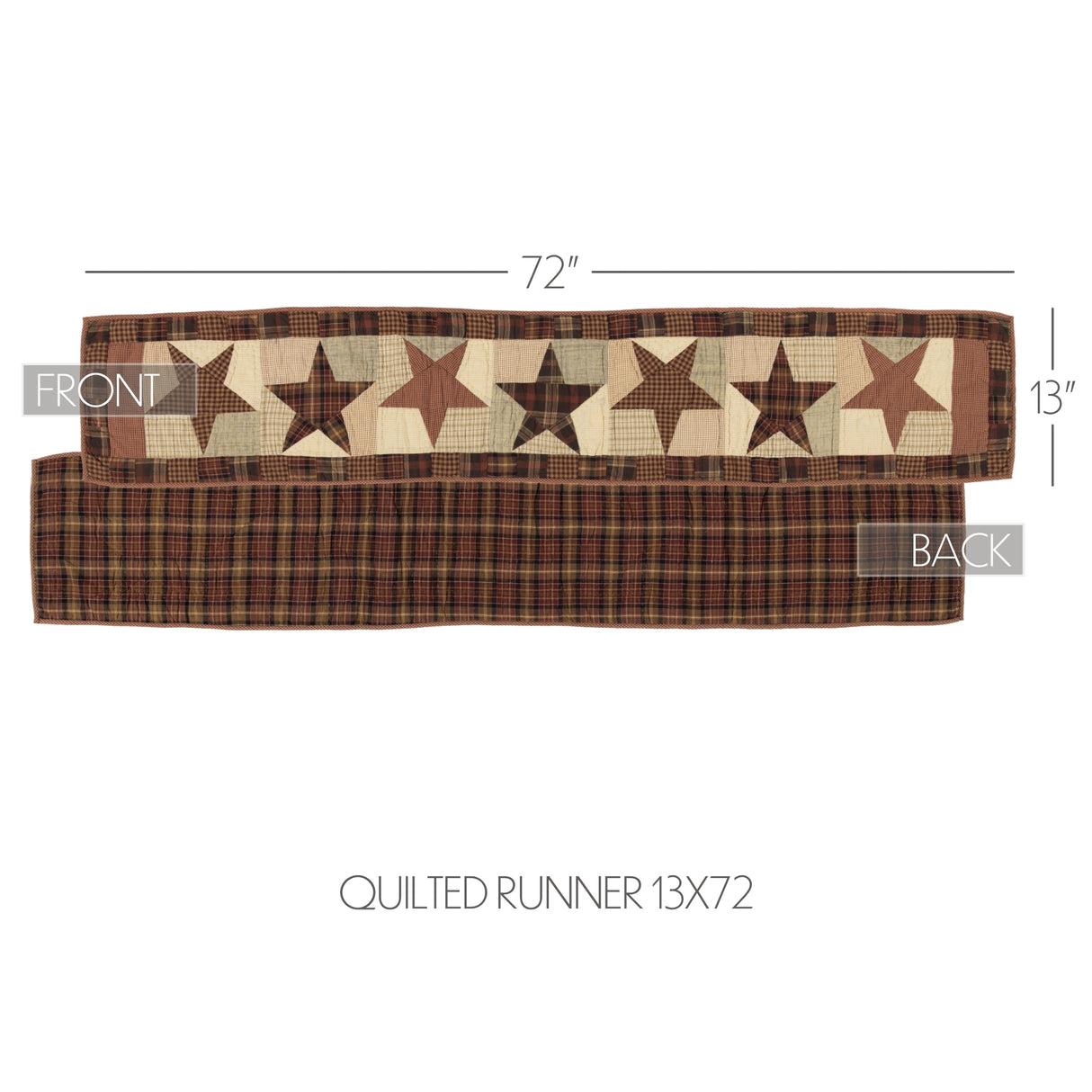 Abilene Star Burgundy 13x72 Table Runner & 6 pc 12x18 Placemat Set