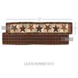 Abilene Star Burgundy 13x72 Table Runner & 6 pc 12x18 Placemat Set