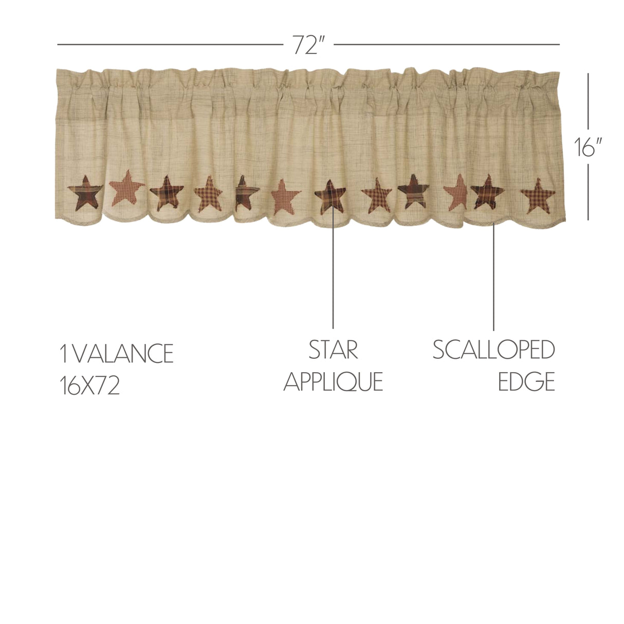 Abilene Star Tan Curtain Set