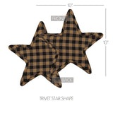 Black Star Trivet Star Shape 10, Set of 3