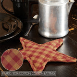 Burgundy Star Trivet Star Shape 10, Set of 3