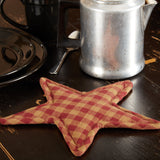 Burgundy Star Trivet Star Shape 10, Set of 3