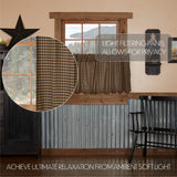 Black Check Curtain Set