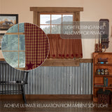 Burgundy Star Curtain Set