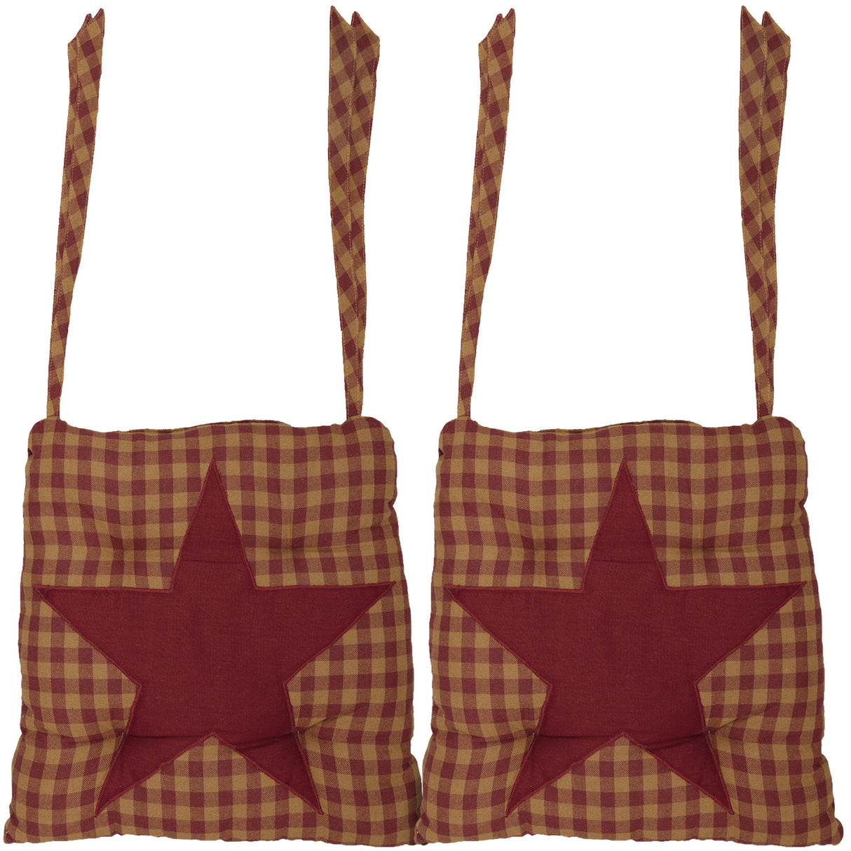 Burgundy Star 14 Inch Chair Pad