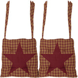 Burgundy Star 14 Inch Chair Pad