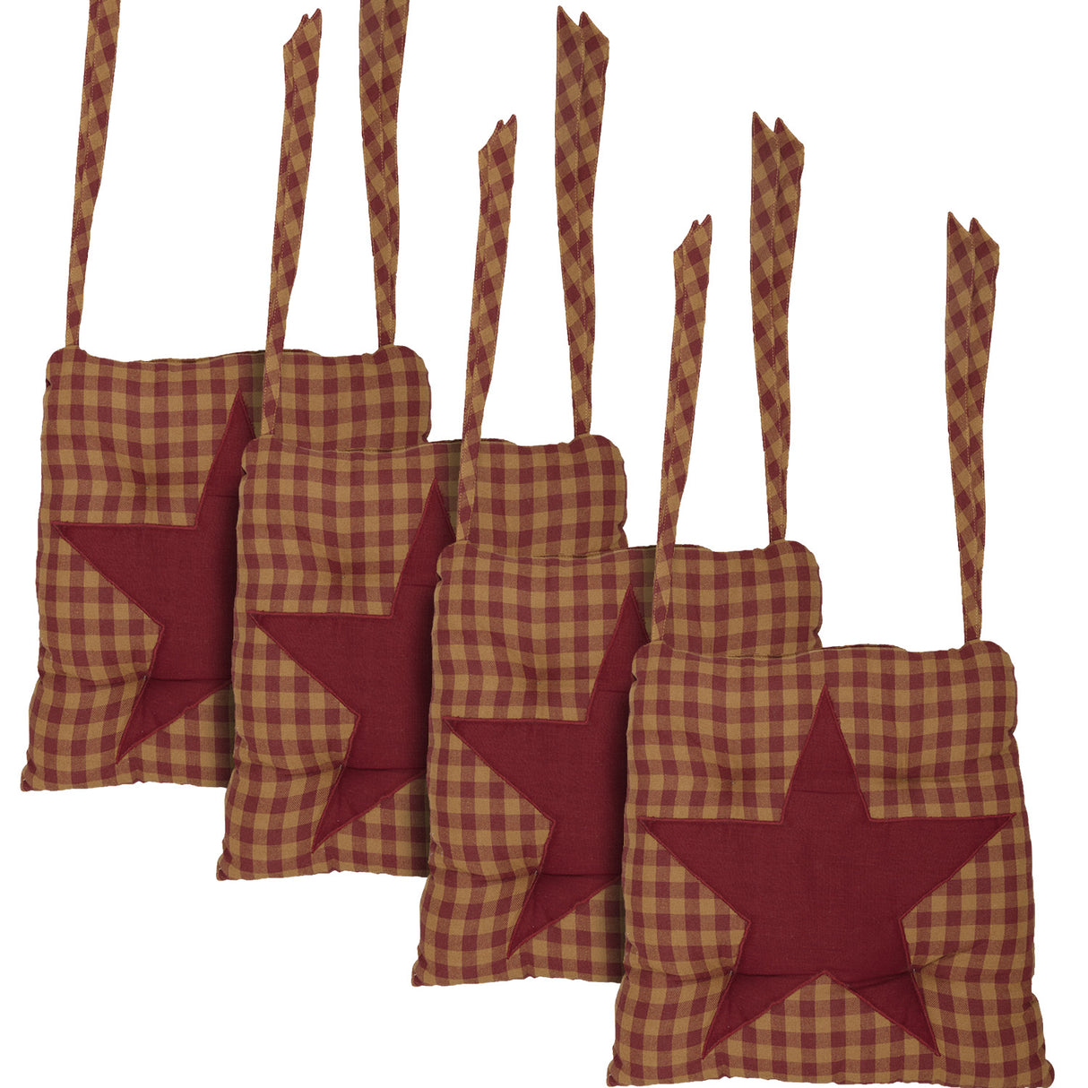 Burgundy Star 14 Inch Chair Pad