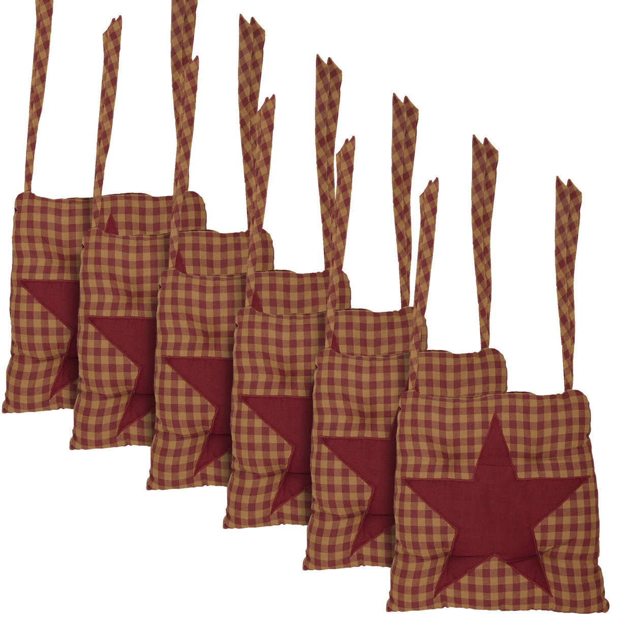 Burgundy Star 14 Inch Chair Pad