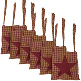 Burgundy Star 14 Inch Chair Pad