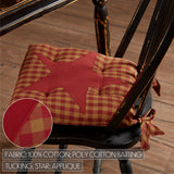 Burgundy Star 14 Inch Chair Pad