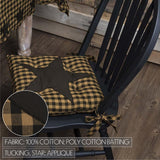 Black Star 15 Inch Chair Pad