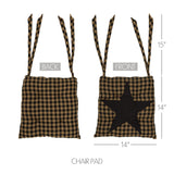 Black Star 15 Inch Chair Pad
