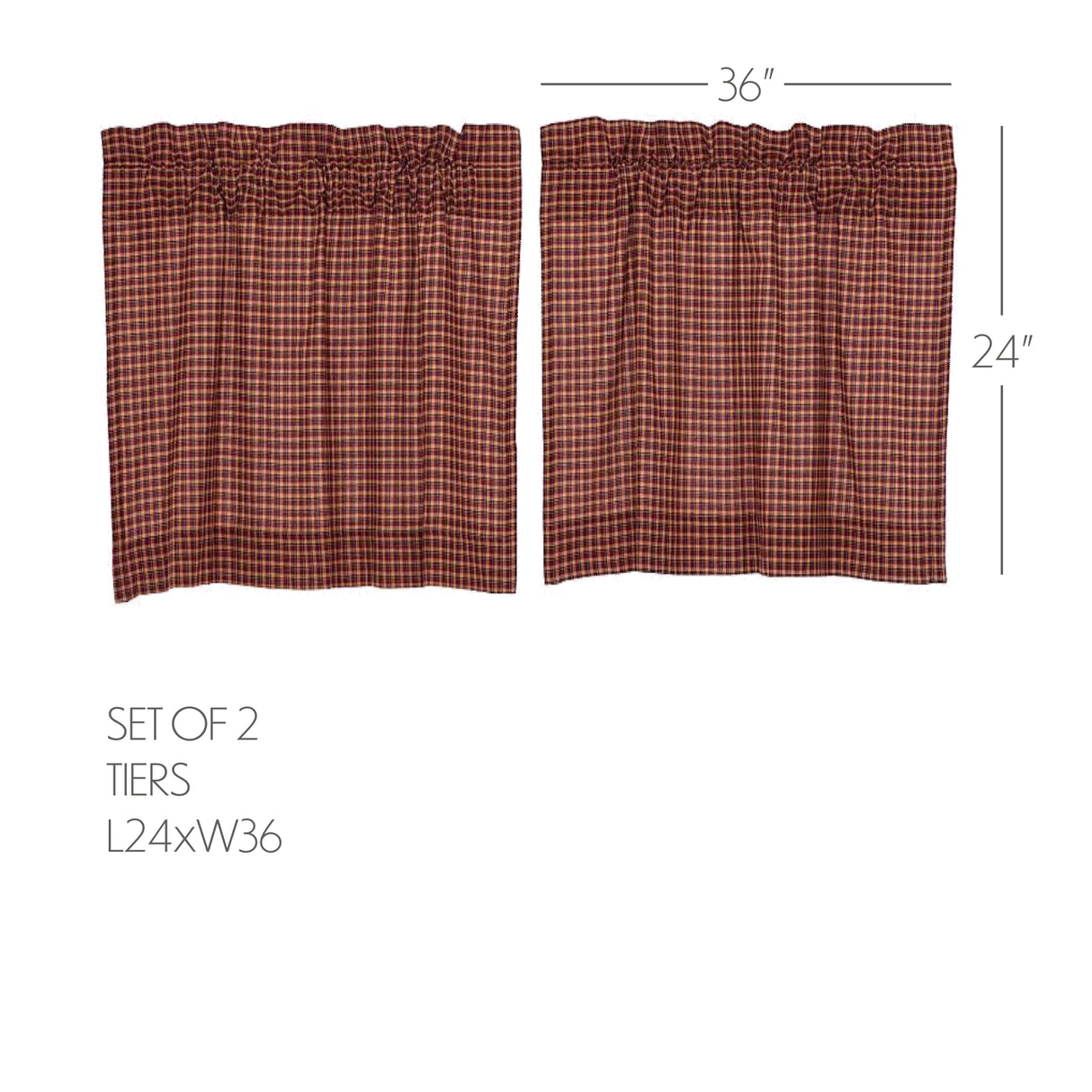 Patriotic Patch Curtain Set