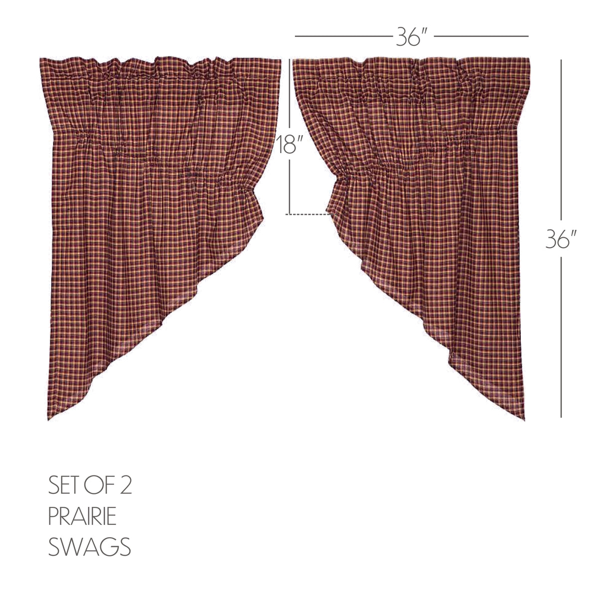 Patriotic Patch Curtain Set