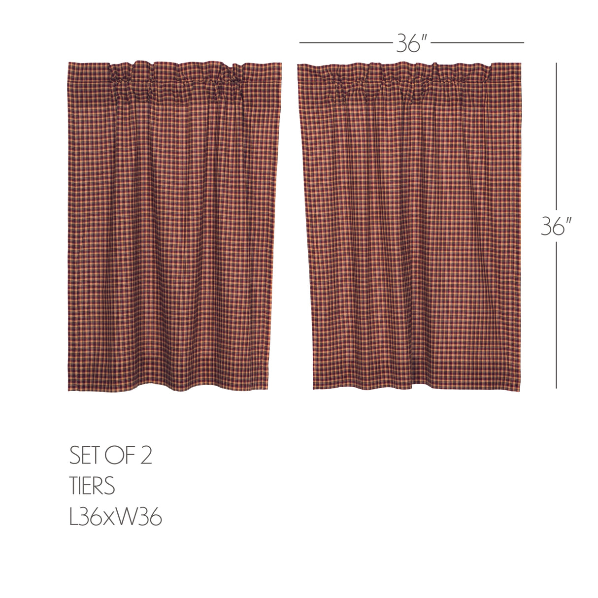 Patriotic Patch Curtain Set