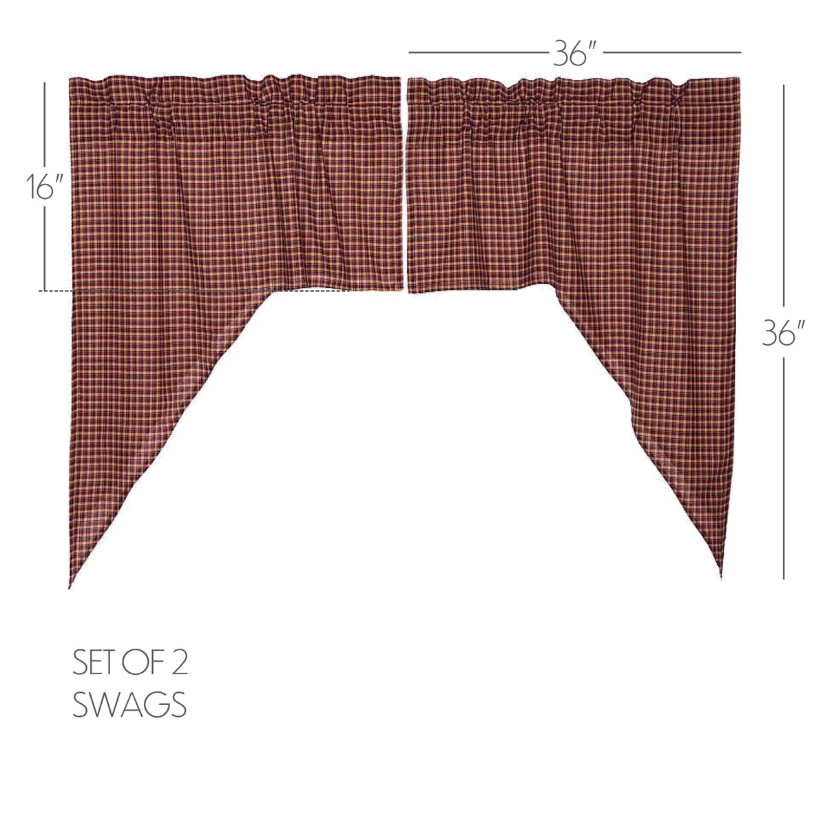 Patriotic Patch Curtain Set