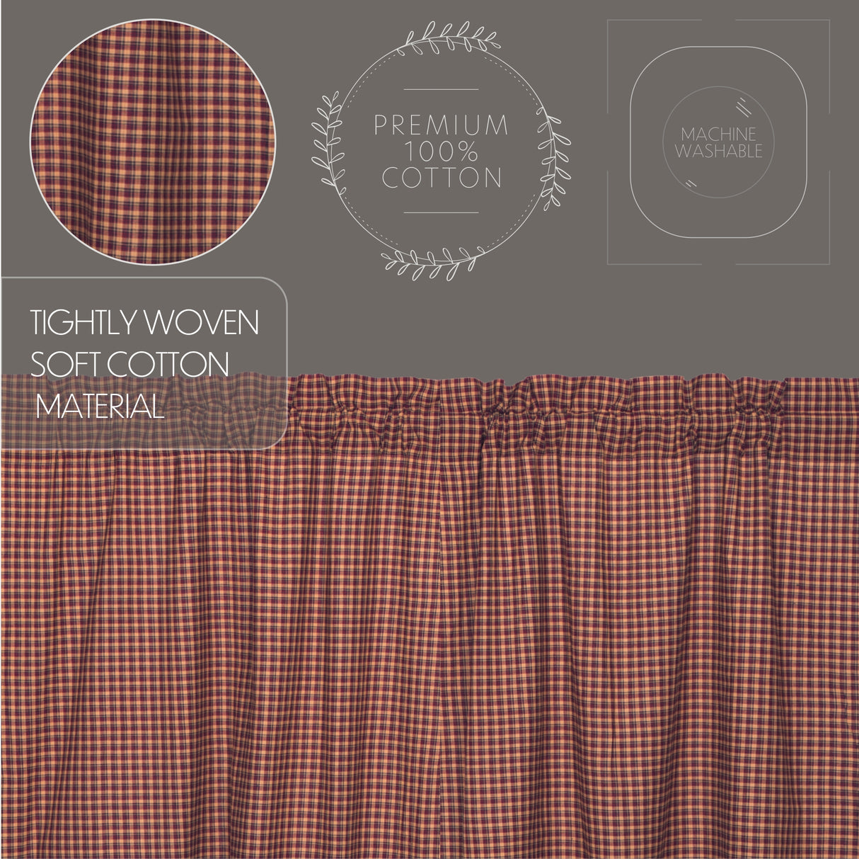 Patriotic Patch Curtain Set