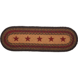 Landon Jute Stair Tread Stencil Stars Oval Latex 8.5x27