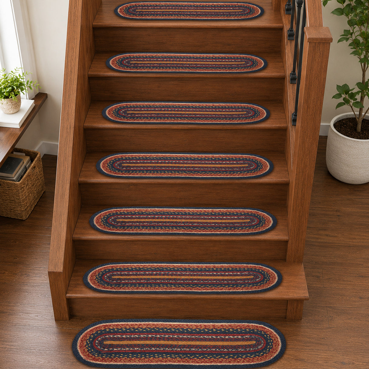 Stratton Jute Stair Tread Oval Latex 8.5x27, Set of 7