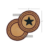 Potomac Jute Trivet Stencil Star 8, Set of 3