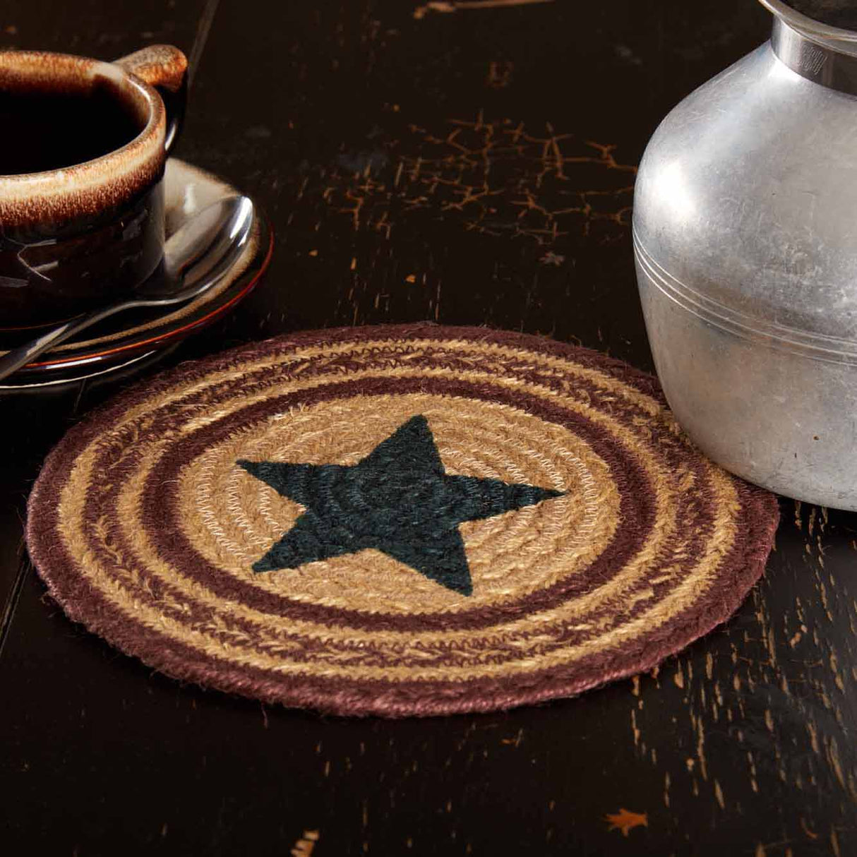 Potomac Jute Trivet Stencil Star 8, Set of 3