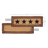 Potomac Jute Stair Tread Stencil Stars Rect Latex 8.5x27, Set of 7