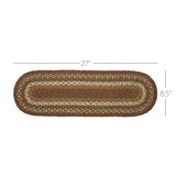 Tea Cabin Jute Stair Tread Oval Latex 8.5x27, Set of 7