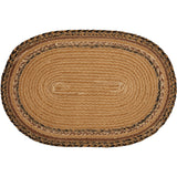 Kettle Grove Primitive Star Placemat Set of 6 Stenciled Oval Kitchen Table Decor 12"x18", 12 Pack
