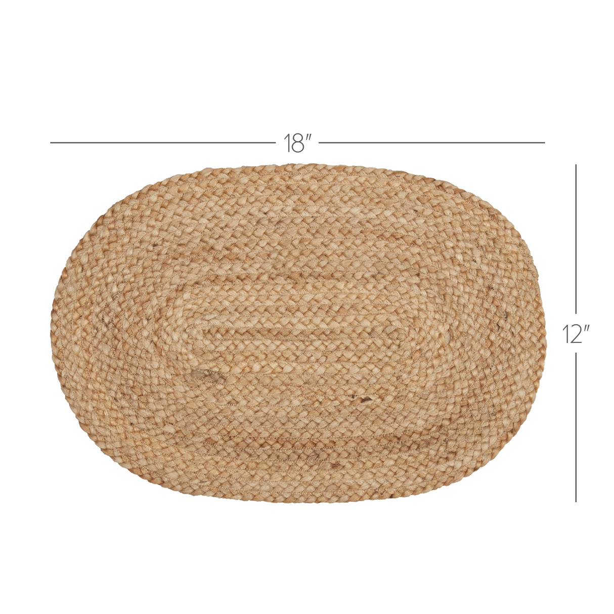 Natural Jute Natural 13x72 Table Runner & 6 pc 12x18 Placemat Set