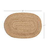 Natural Jute Natural 13x72 Table Runner & 6 pc 12x18 Placemat Set