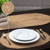 Natural Jute Natural 13x72 Table Runner & 6 pc 12x18 Placemat Set