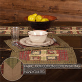 Tea Cabin Placemat Quilted Set of 6 12x18, 12 Pack