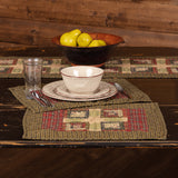 Tea Cabin Placemat Quilted Set of 6 12x18, 12 Pack
