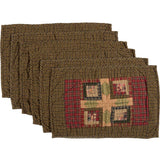 Tea Cabin Placemat Quilted Set of 6 12x18, 12 Pack