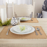 Burlap Placemat Set of 6, 6 Count (Pack of 1), Natural Tan 6 Pieces, 12 Pack