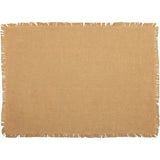 Burlap Placemat Set of 6, 6 Count (Pack of 1), Natural Tan 6 Pieces, 12 Pack