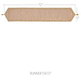 Tinsel Gold 13x72 Table Runner & 6 pc 12x18 Placemat Set