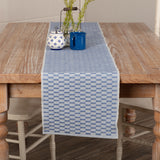Chandler Colonial Blue 13x72 Table Runner & 6 pc 12x18 Placemat Set