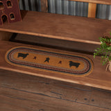 Heritage Farms Sheep Jute Stair Tread Oval Latex 8.5x27, Set of 7