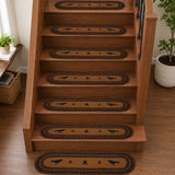 Heritage Farms Crow Jute Stair Tread Oval Latex 8.5x27, Set of 7