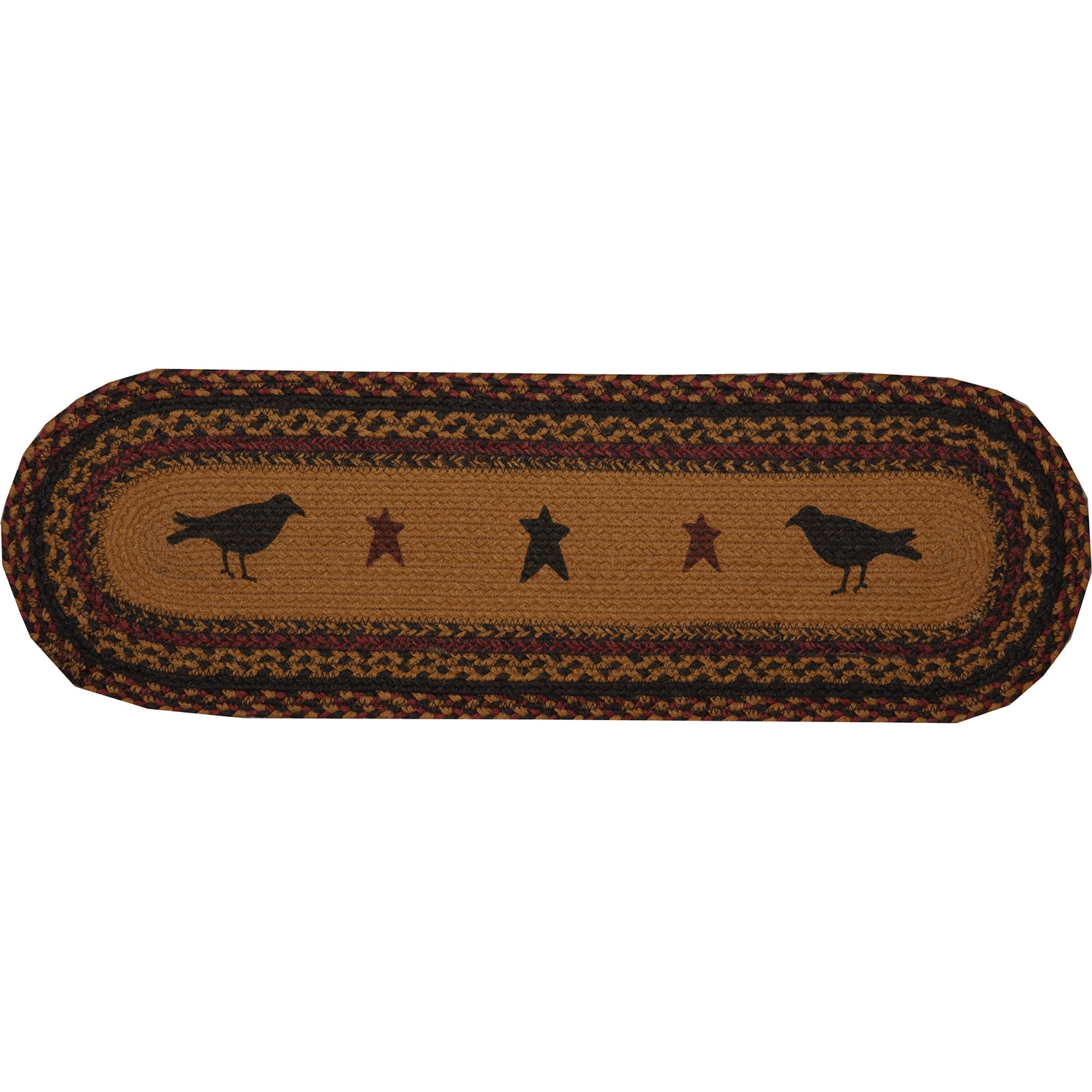 Heritage Farms Crow Jute Stair Tread Oval Latex 8.5x27, Set of 15