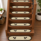 Sawyer Mill Charcoal Poultry Jute Stair Tread Oval Latex 8.5x27, Set of 7